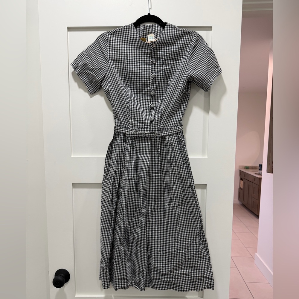 Vintage Penneys Black and White Checkered Dress (Old Size 12 fits like XS)